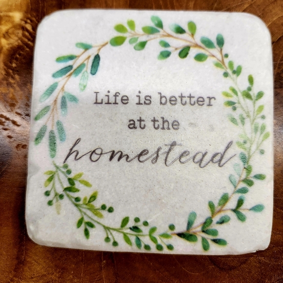 Wreathed Inspirational Quotes Coasters, 4-Piece Set - Picture 3 of 4